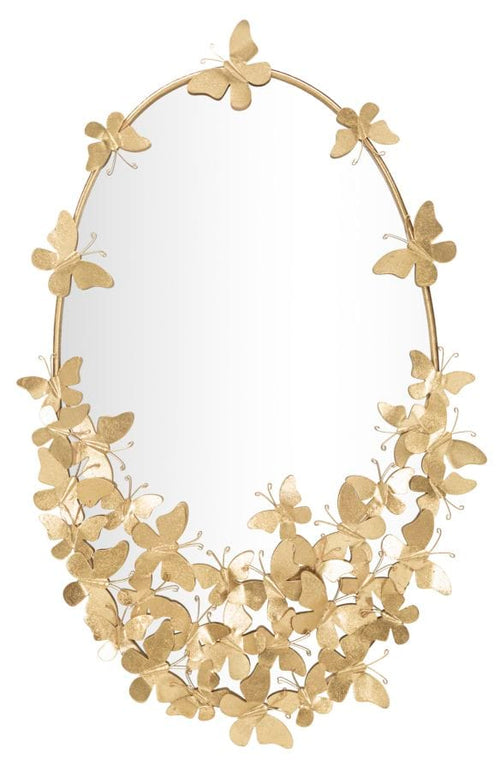 Specchio Glam Oval Butterfly cm 59x3x89,5 (Misura Specchio cm 46x78)