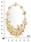Specchio Glam Oval Butterfly cm 59x3x89,5 (Misura Specchio cm 46x78) (5)