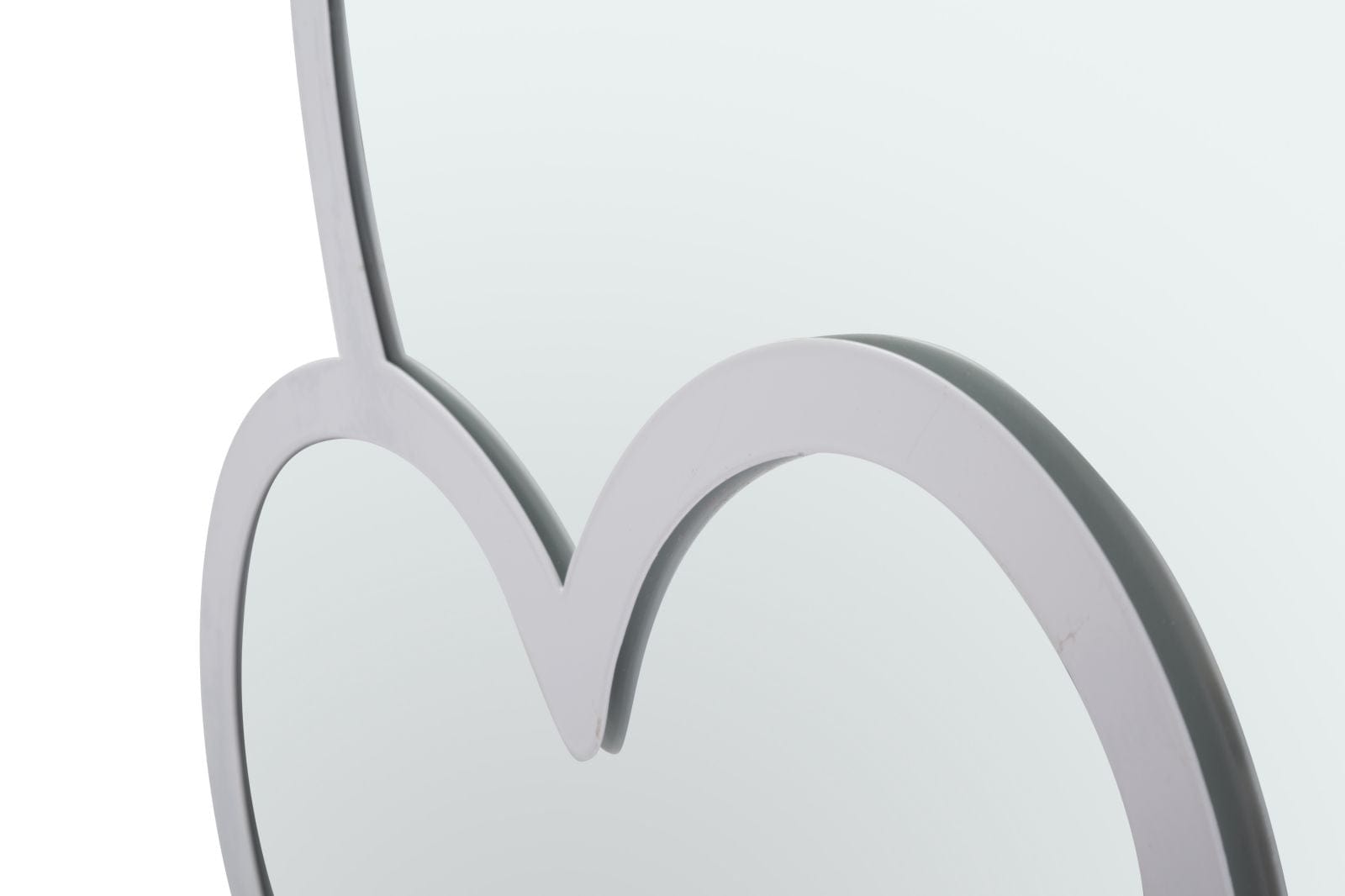 Specchio Glam White Double Heart cm 65x2x50 (Misura Interna cm 60x45) (4)