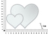 Specchio Glam White Double Heart cm 65x2x50 (Misura Interna cm 60x45) (5)