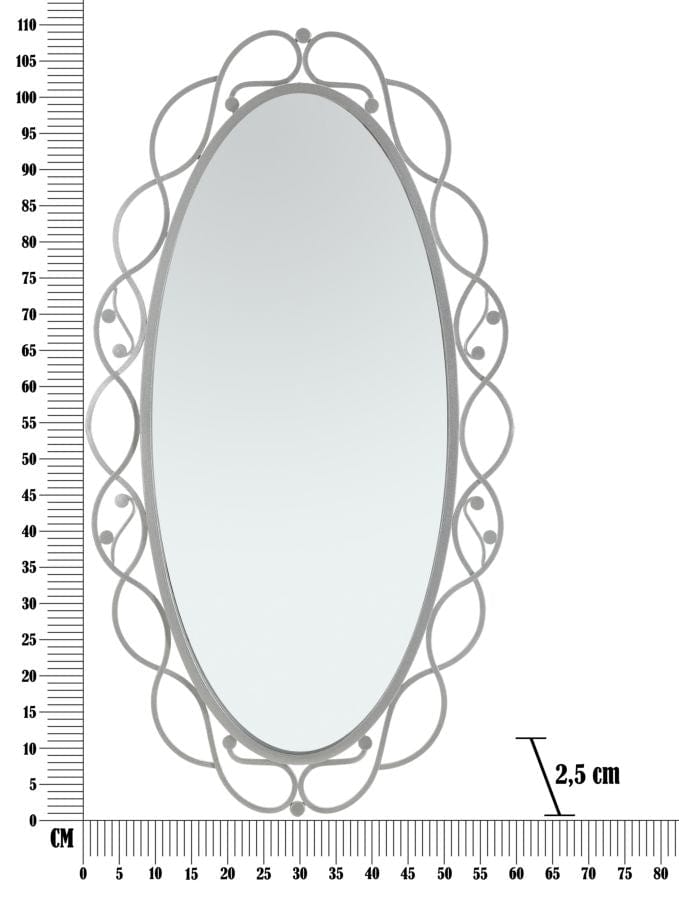 Specchio Oval Silver cm 60x2,5x110 (5)