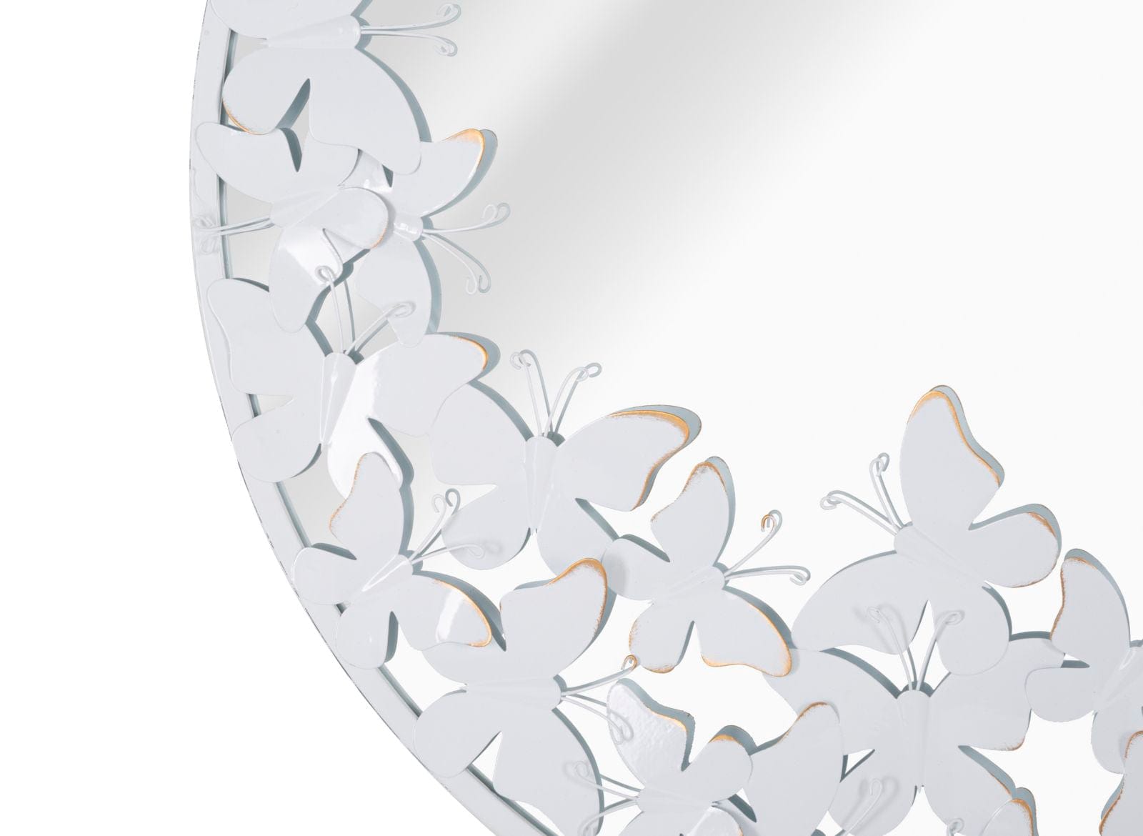 Specchio Rotondo White Butterfly cm 62,5x2,3 (Misura Interna cm Ø 60) (1)