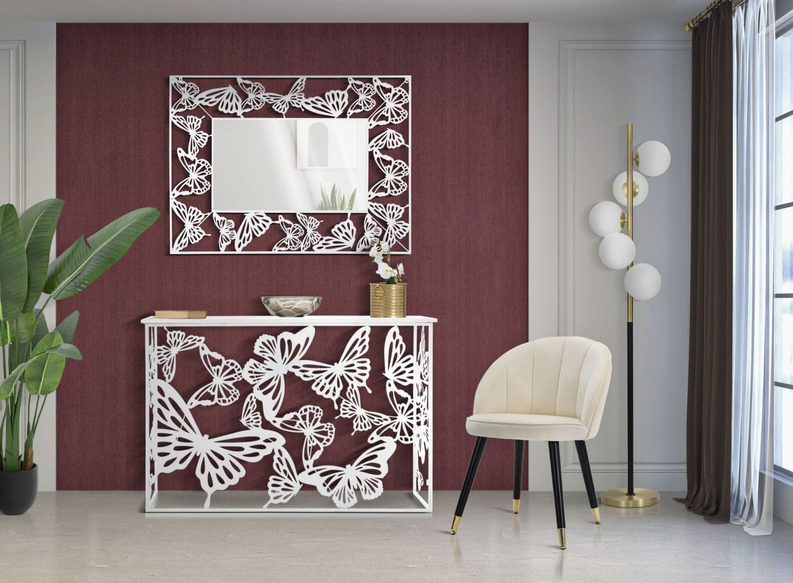 Specchio White Butterfly cm 85x1x115 (1)