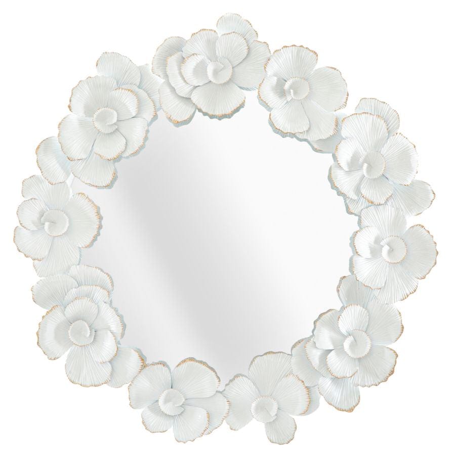 Specchio White Flower cm 82x2,6x85,5 (Misura Interna cm Ø 62)