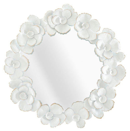 Specchio White Flower cm 82x2,6x85,5 (Misura Interna cm Ø 62)
