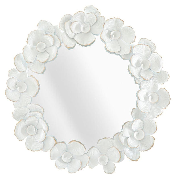 Specchio White Flower cm 82x2,6x85,5 (Misura Interna cm Ø 62)