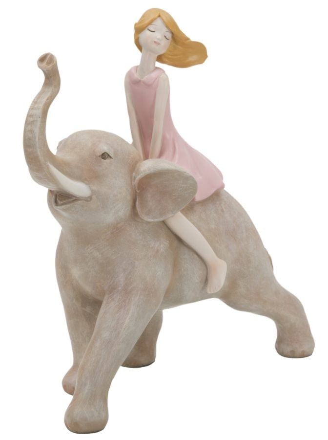 Statuetta Dolly Su Elefante cm 22x10x21