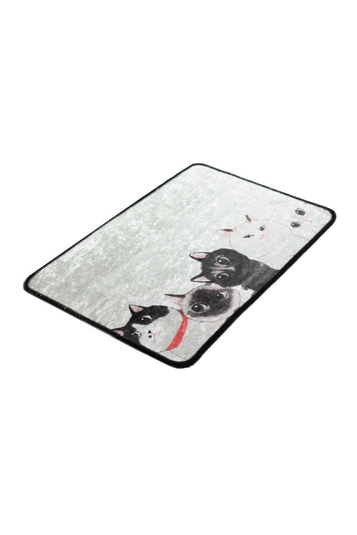 Tappetino per bagno Angry Cats Multicolore, 40 x 60 cm (1)