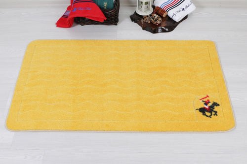 Tappetino per bagno Beverly Hills Polo Club 313 Giallo, 67 x 120 cm