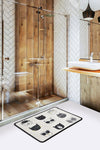 Tappetino per bagno Cutie Bianco e Nero, 40 x 60 cm