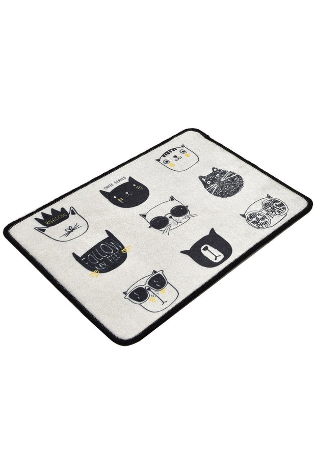Tappetino per bagno Cutie Bianco e Nero, 40 x 60 cm (1)
