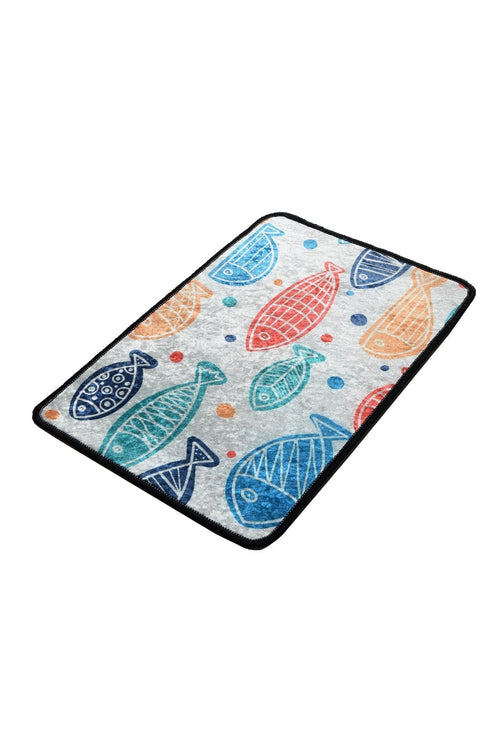 Tappetino per bagno Fish Multicolore, 40 x 60 cm (1)