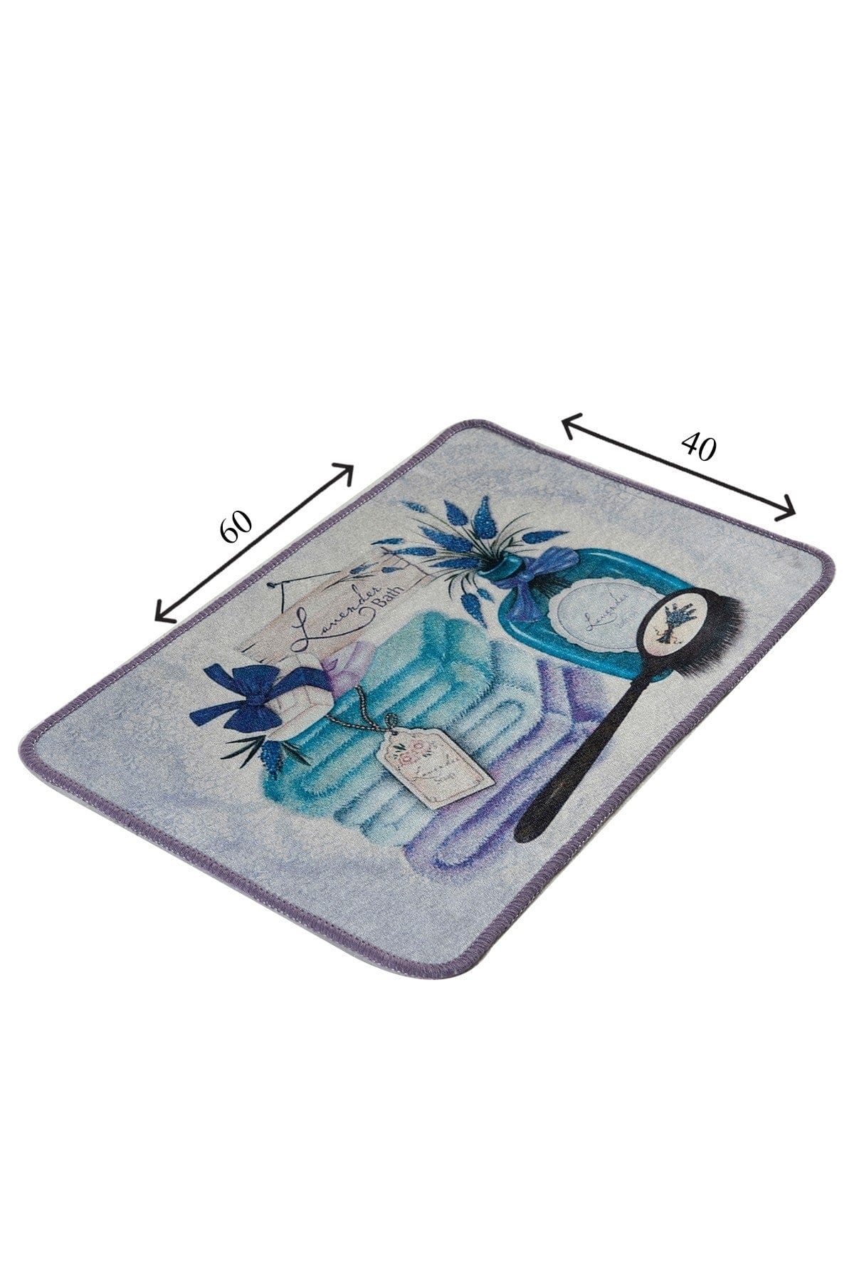 Tappetino per bagno Lavanda Multicolore, 40 x 60 cm (6)