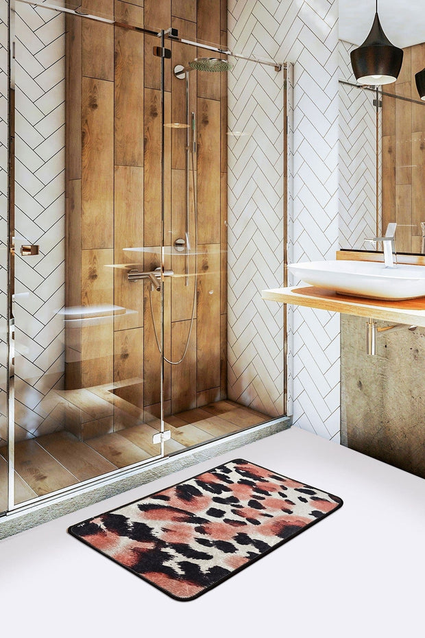 Tappetino per bagno Leopard Multicolore, 40 x 60 cm