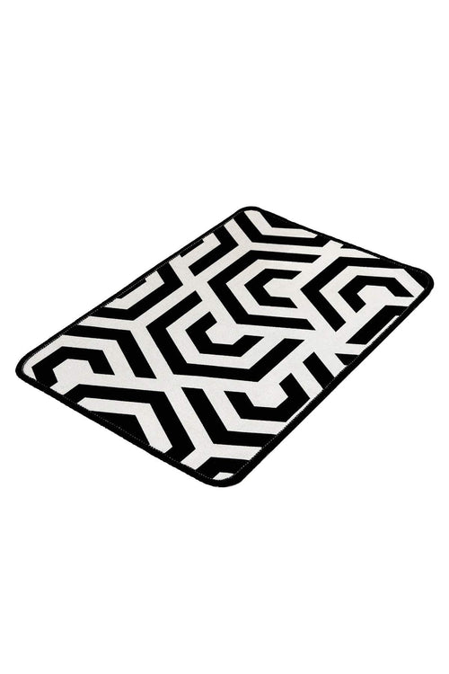 Tappetino per bagno Line Bianco e Nero, 40 x 60 cm (1)