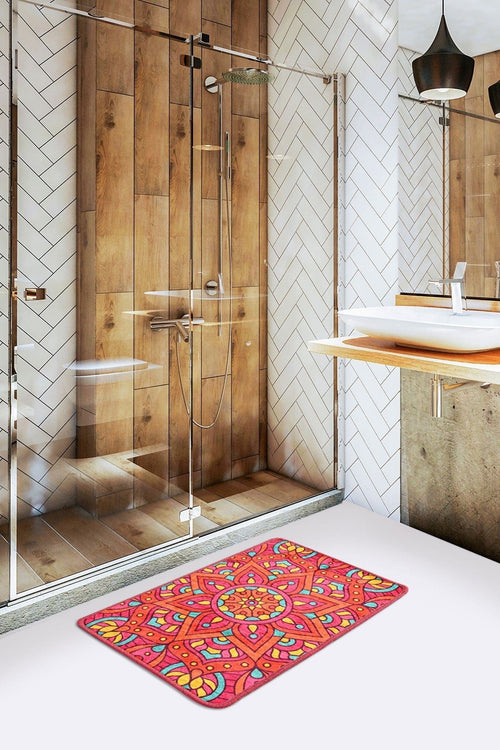 Tappetino per bagno Mandal Multicolore, 40 x 60 cm