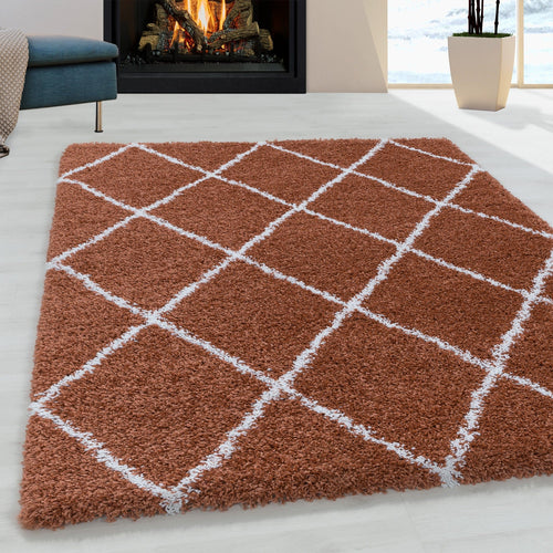 Tappeto Alvor 3401 Geometric Mattone (1)