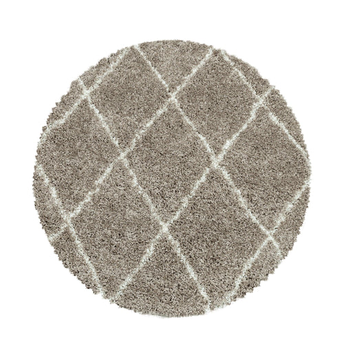 Tappeto Alvor 3401 Round Geometric Beige & AYYTPCH-ALVOR3401BEIGE-ROUND
