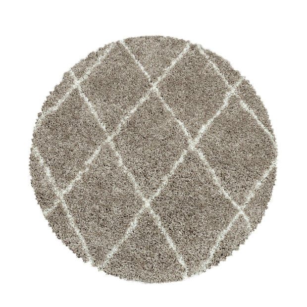 Tappeto Alvor 3401 Round Geometric Beige & AYYTPCH-ALVOR3401BEIGE-ROUND