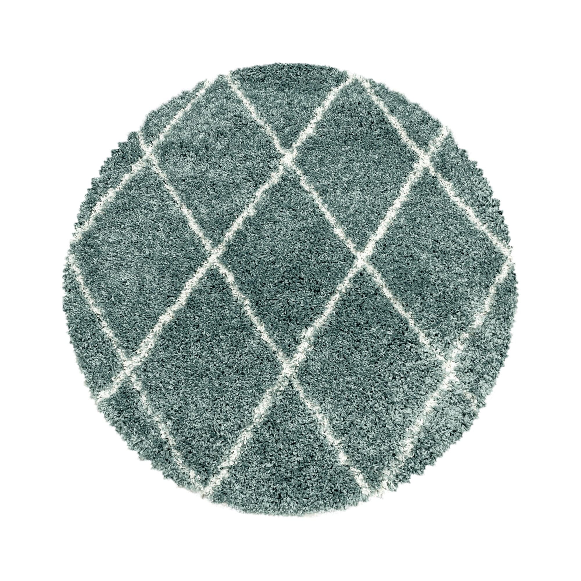 Tappeto Alvor 3401 Round Geometric Blu & AYYTPCH-ALVOR3401BLUE-ROUND & AYYTPCH-ALVOR3401BLUE-ROUND