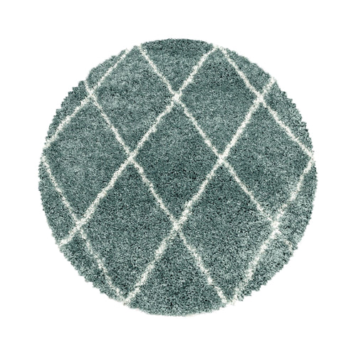 Tappeto Alvor 3401 Round Geometric Blu & AYYTPCH-ALVOR3401BLUE-ROUND & AYYTPCH-ALVOR3401BLUE-ROUND