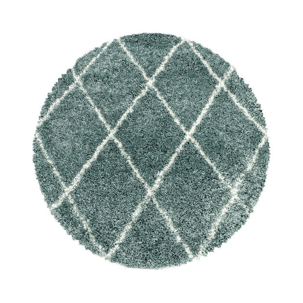 Tappeto Alvor 3401 Round Geometric Blu & AYYTPCH-ALVOR3401BLUE-ROUND & AYYTPCH-ALVOR3401BLUE-ROUND