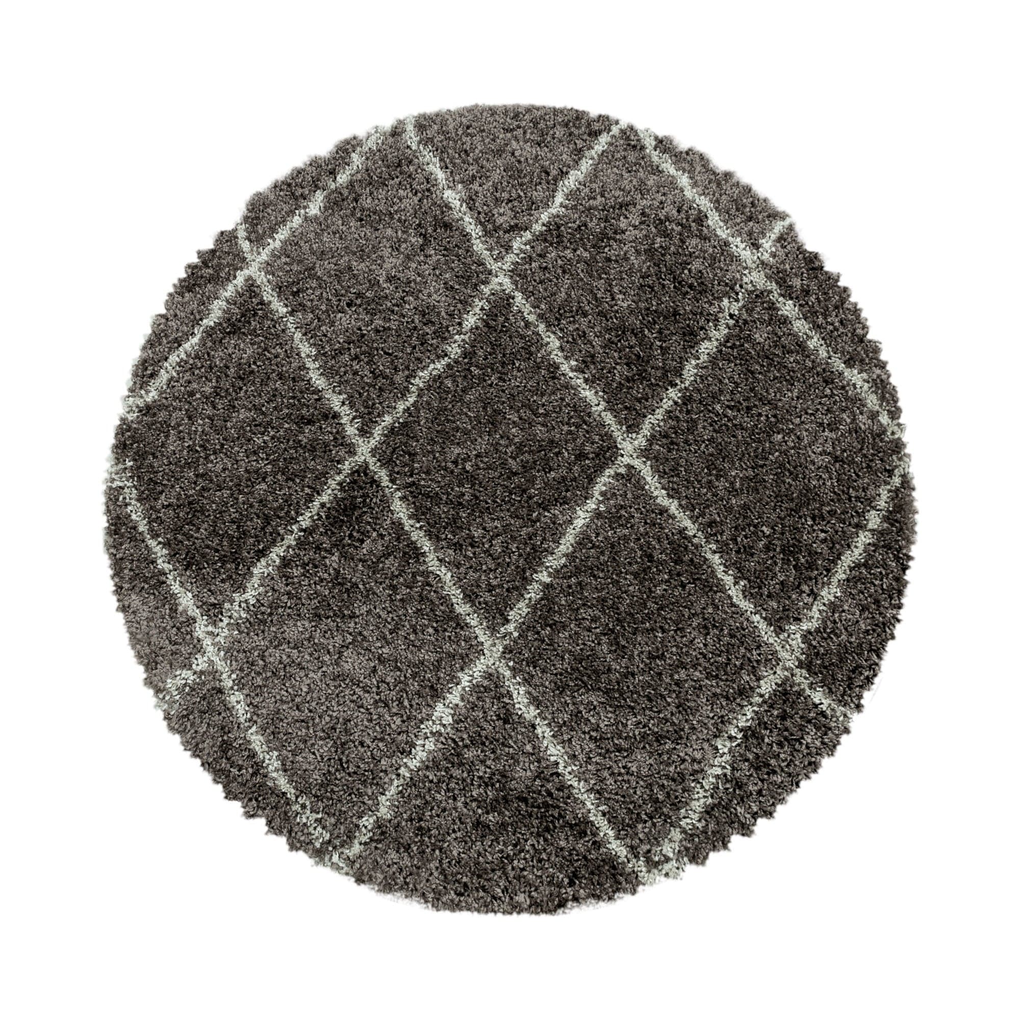 Tappeto Alvor 3401 Round Geometric Cappuccino & AYYTPCH-ALVOR3401TAUPE-ROUND