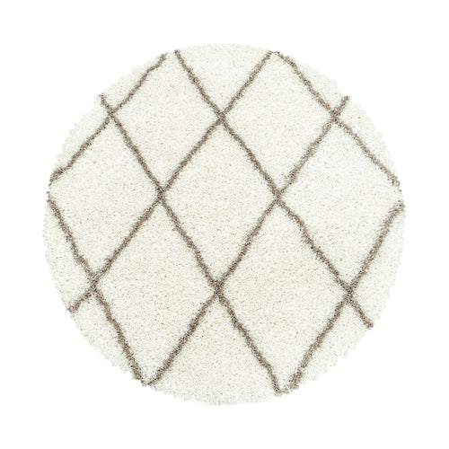 Tappeto Alvor 3401 Round Geometric Crema & AYYTPCH-ALVOR3401CREAM-ROUND