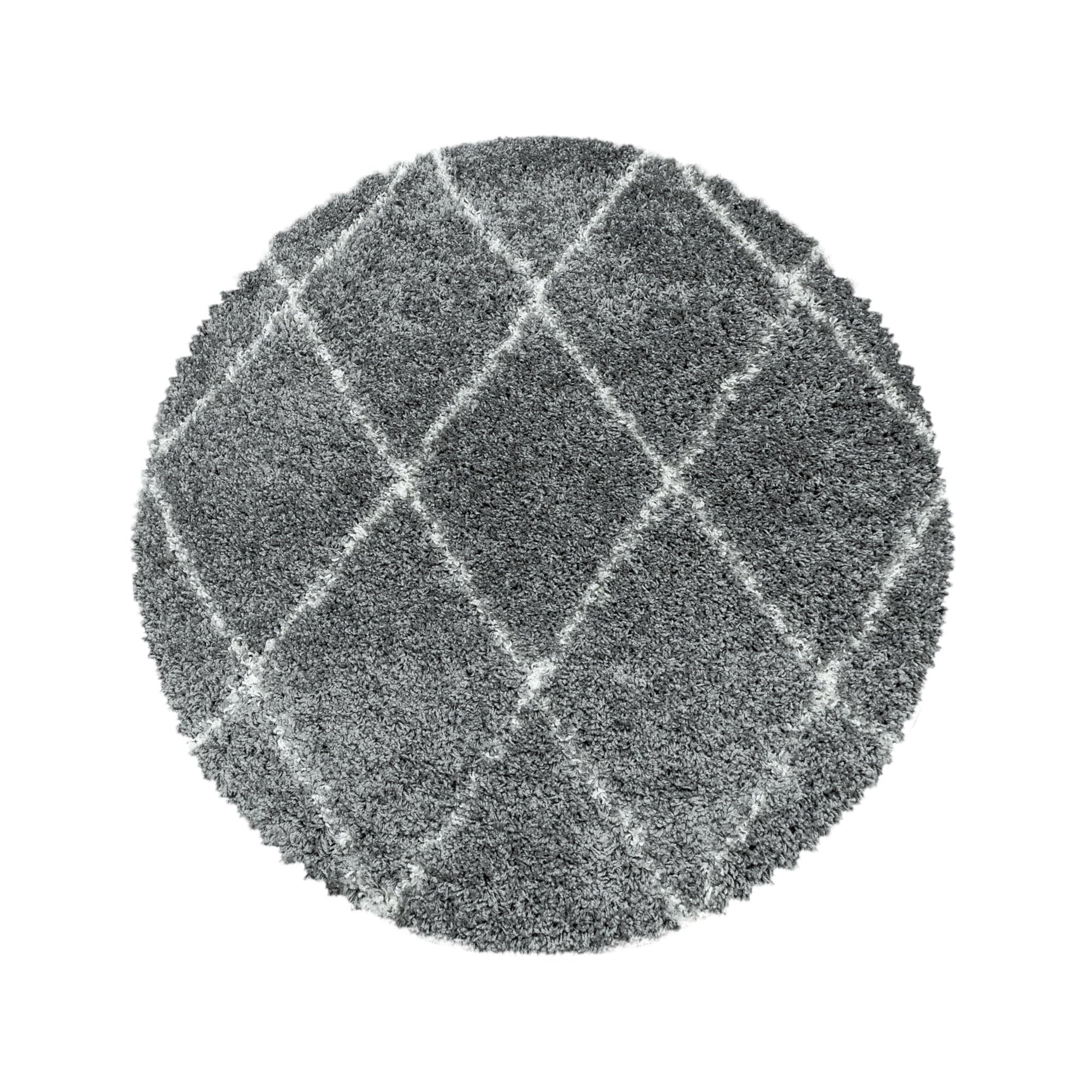 Tappeto Alvor 3401 Round Geometric Grigio & AYYTPCH-ALVOR3401GREY-ROUND
