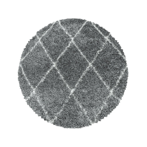 Tappeto Alvor 3401 Round Geometric Grigio & AYYTPCH-ALVOR3401GREY-ROUND