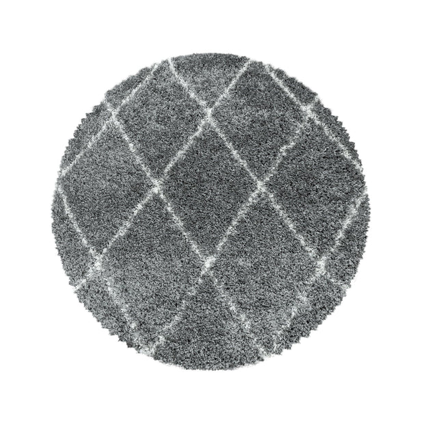 Tappeto Alvor 3401 Round Geometric Grigio & AYYTPCH-ALVOR3401GREY-ROUND
