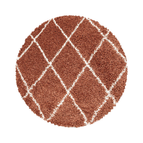 Tappeto Alvor 3401 Round Geometric Mattone & AYYTPCH-ALVOR3401TERRA-ROUND