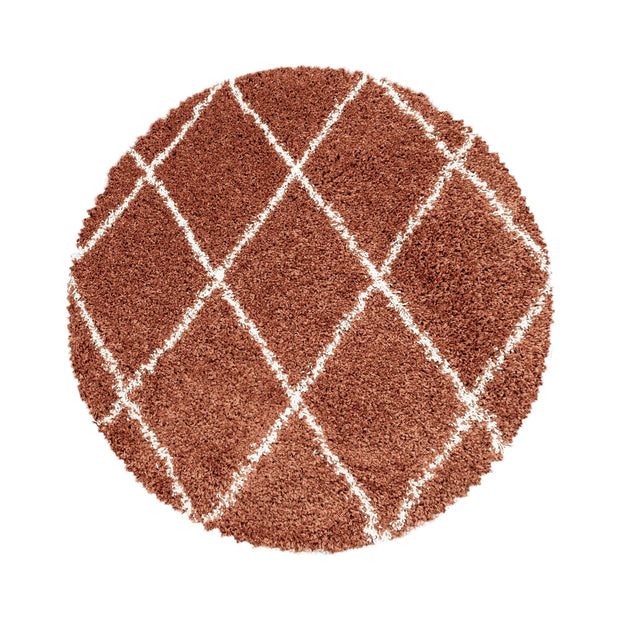 Tappeto Alvor 3401 Round Geometric Mattone & AYYTPCH-ALVOR3401TERRA-ROUND