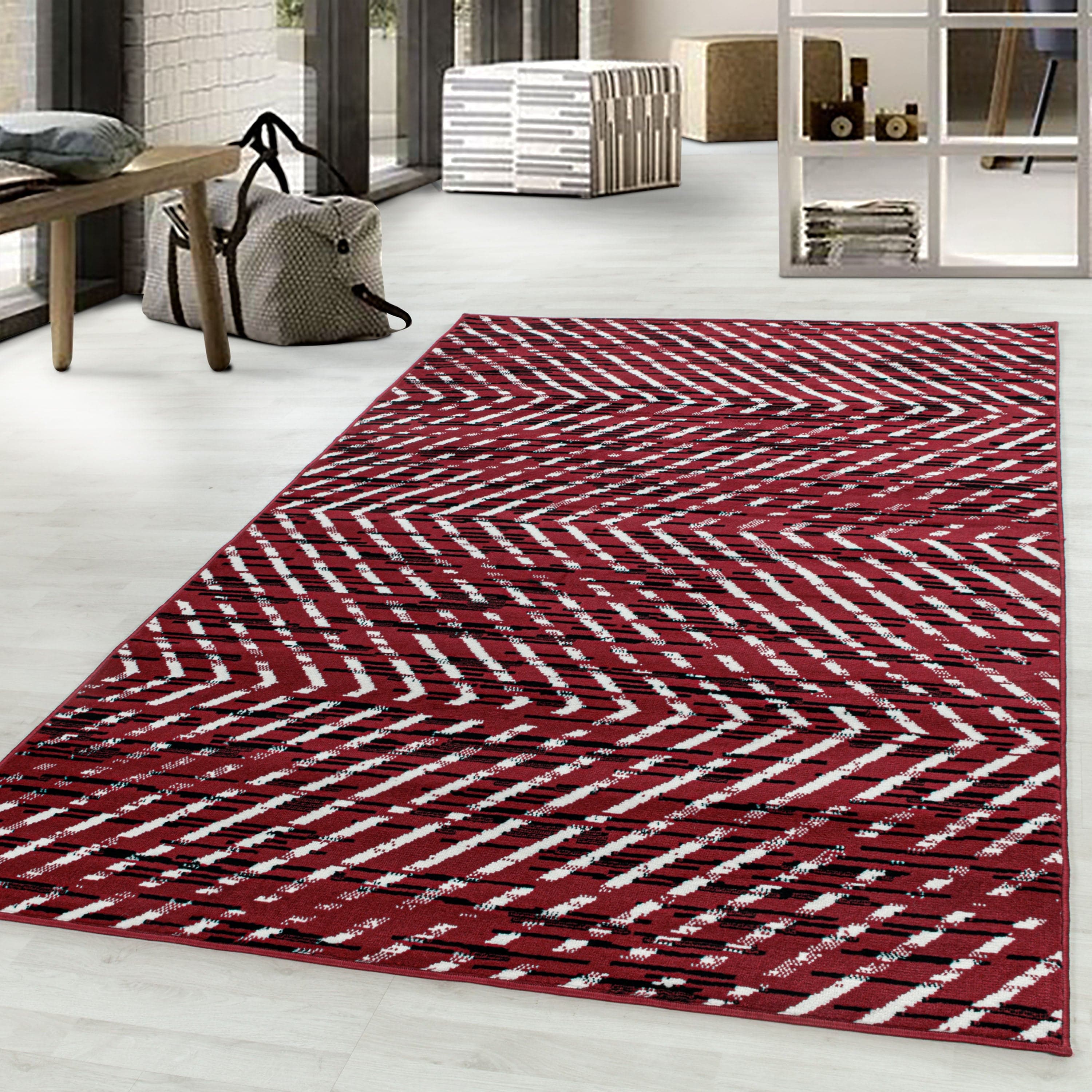 Tappeto Base 2810 Geometric Rosso (1)