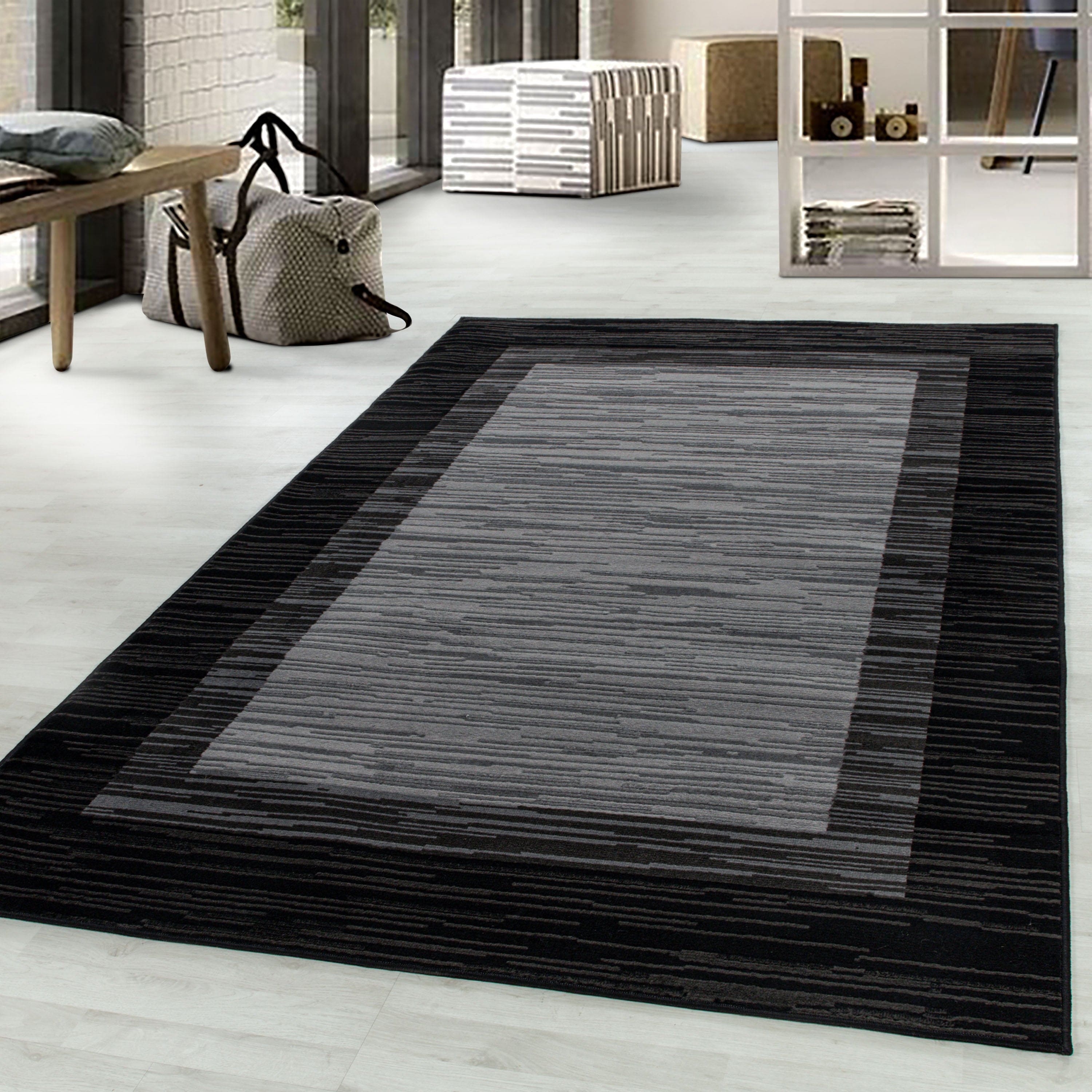 Tappeto Base 2820 Geometric Nero (1)