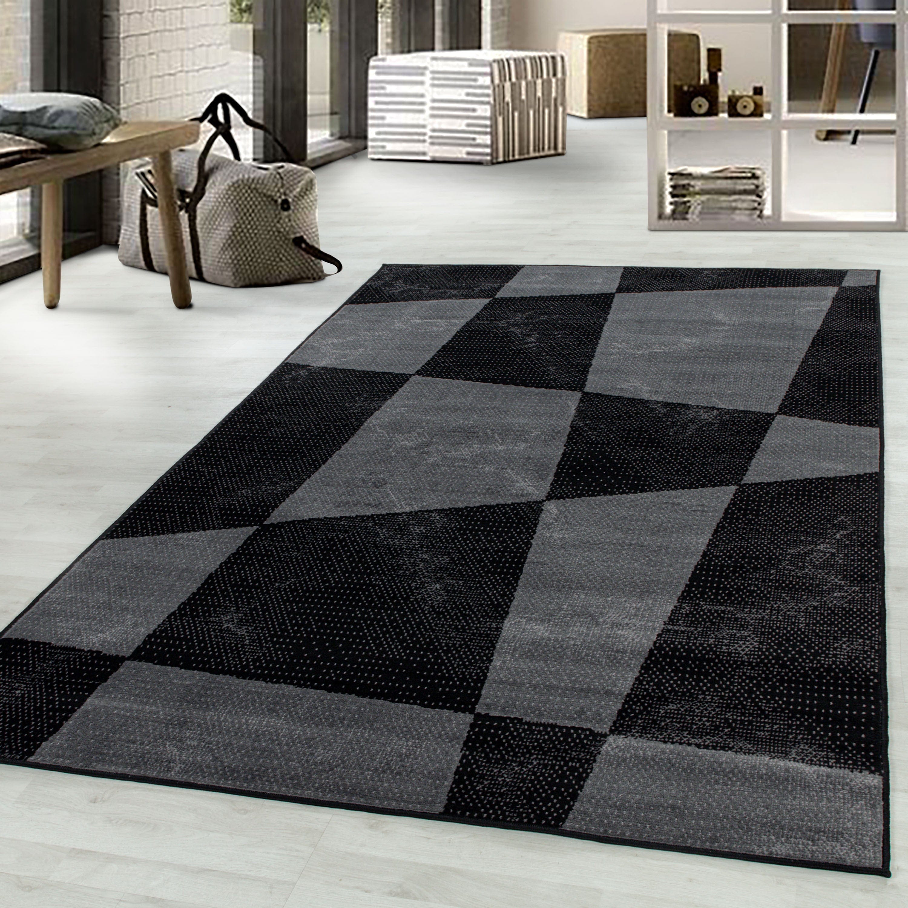 Tappeto Base 2830 Geometric Nero (1)