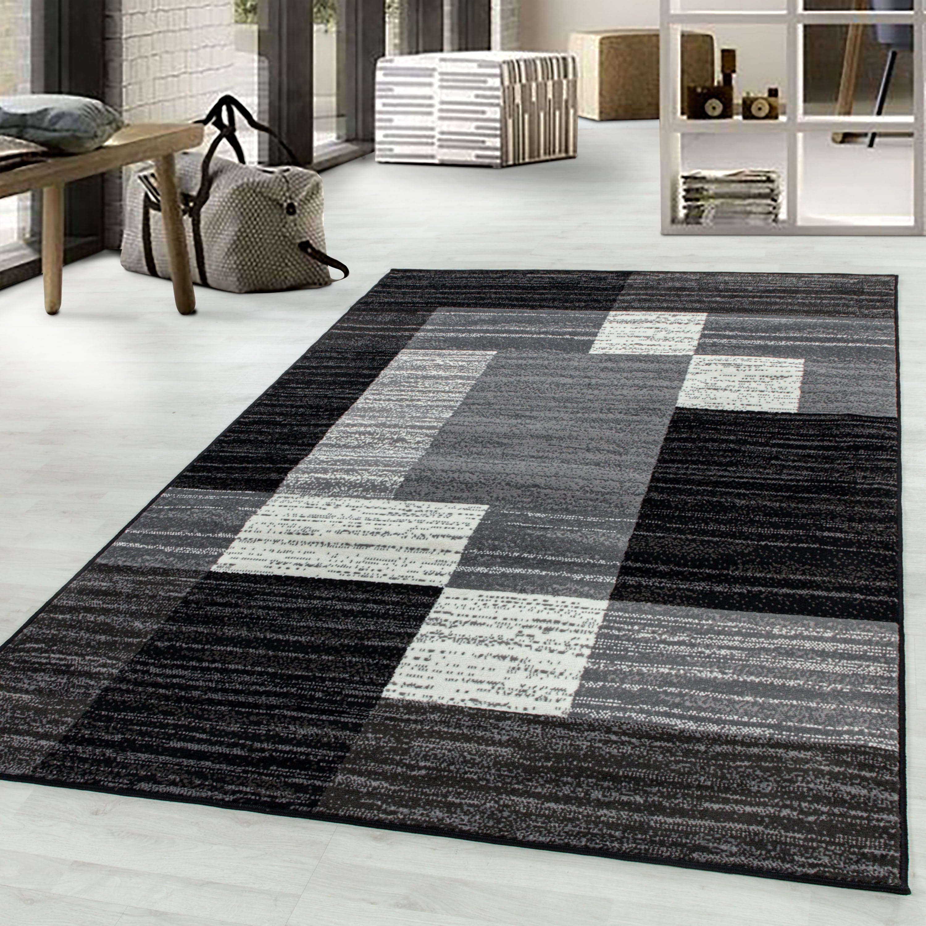 Tappeto Base 2850 Geometric Nero (1)