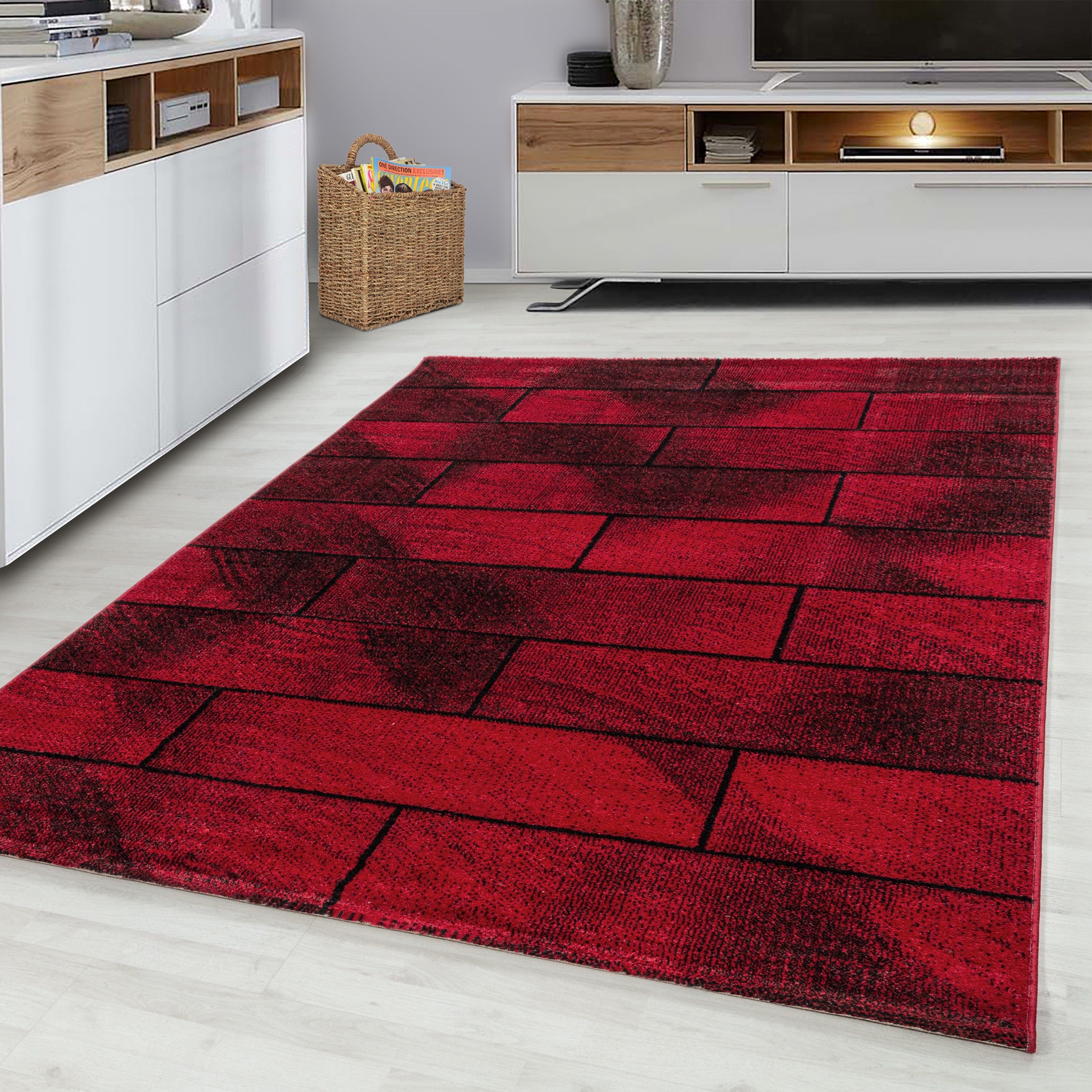 Ayyildiz Teppiche Tappeto Beta 1110 Geometric Rosso