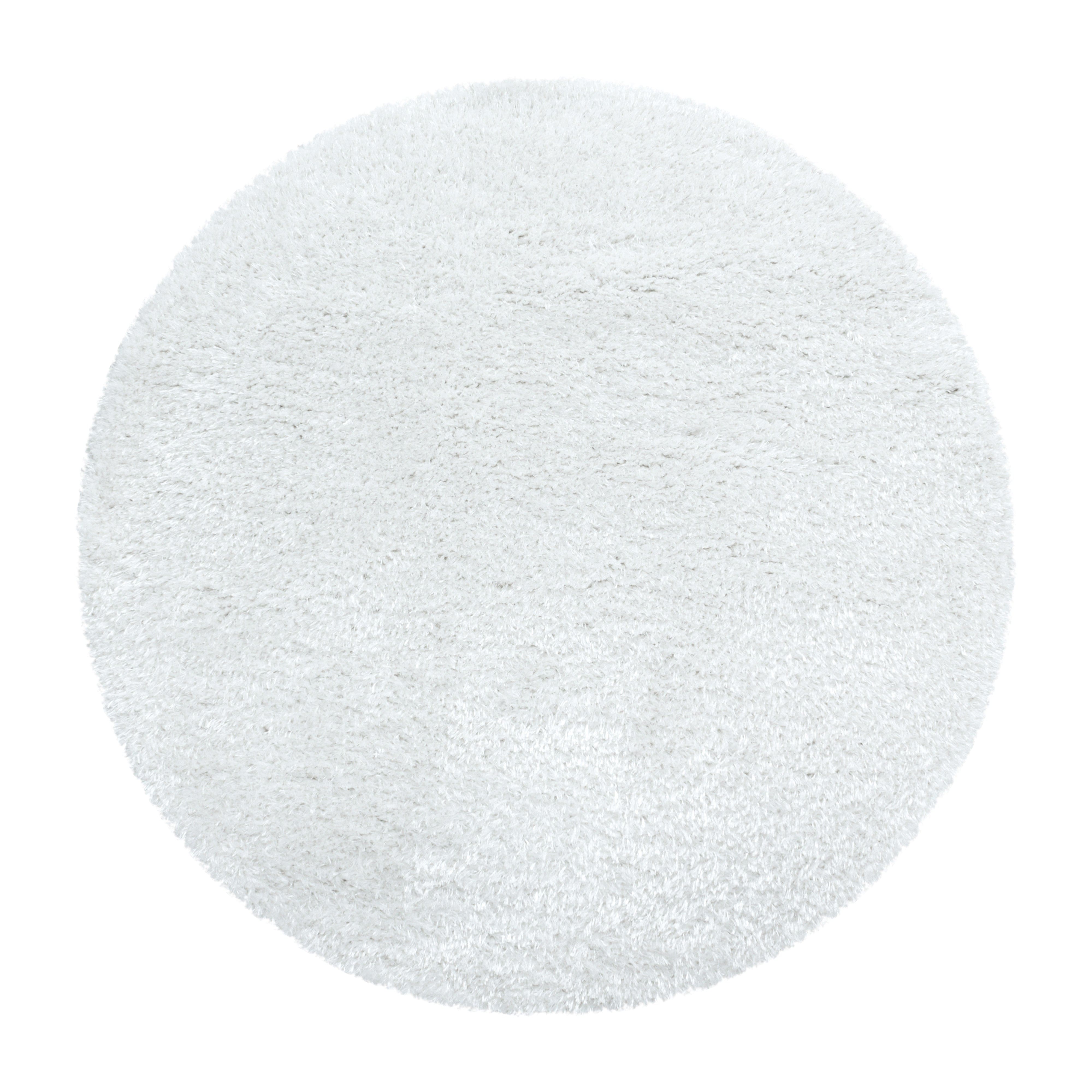 Tappeto Brilliant 4200 Round Unicolor Ecru & AYYTPCH-BRILLIANT4200SNOW-ROUND