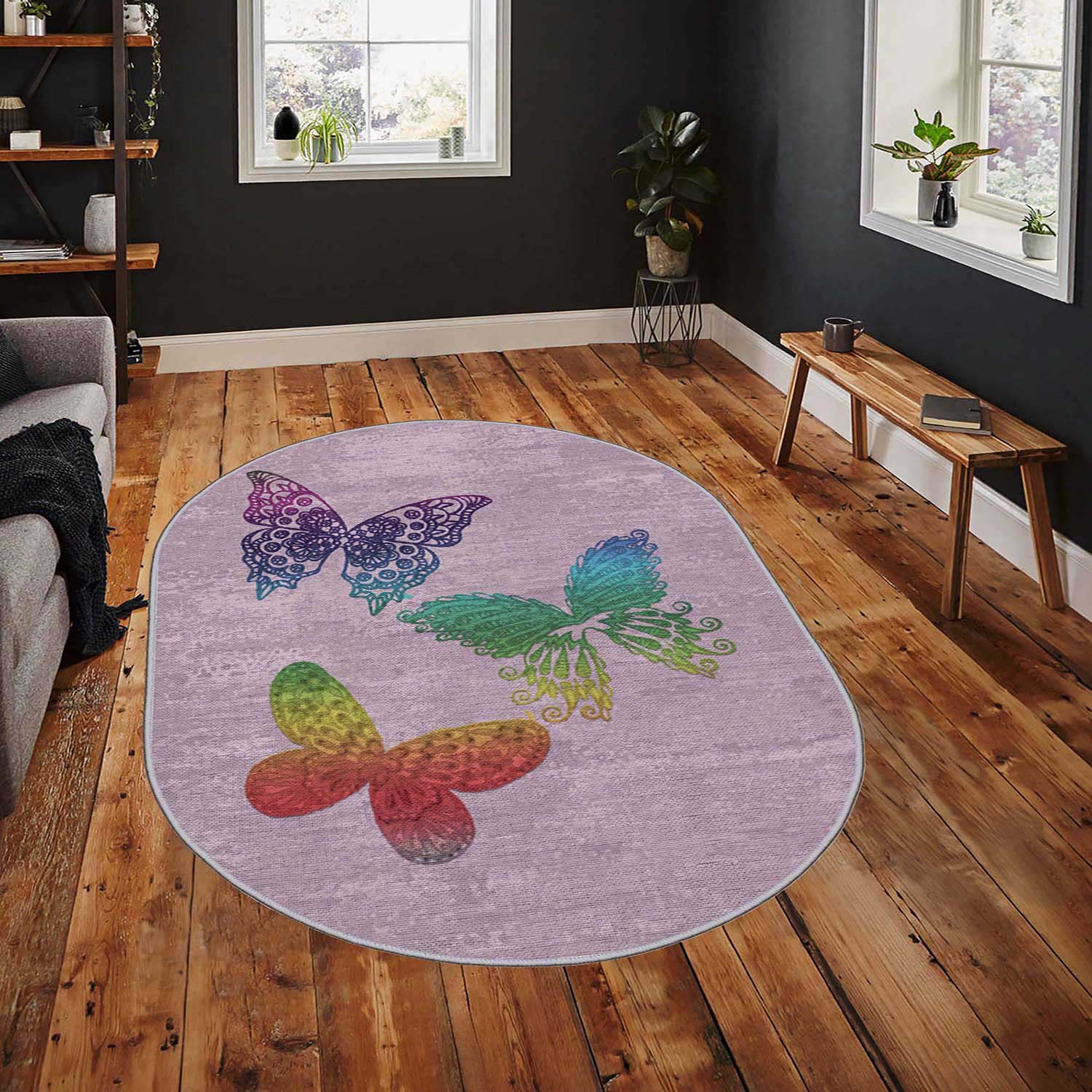Oyo Tappeto Butterfly Oval 2258 Multicolore