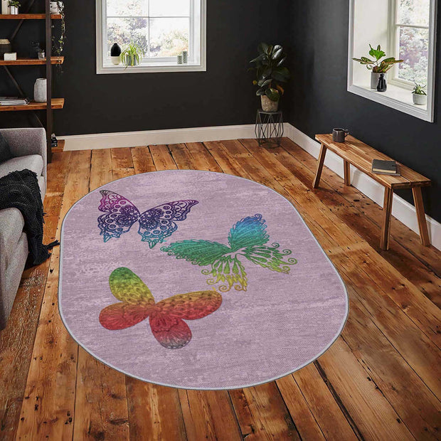 Oyo Tappeto Butterfly Oval 2258 Multicolore