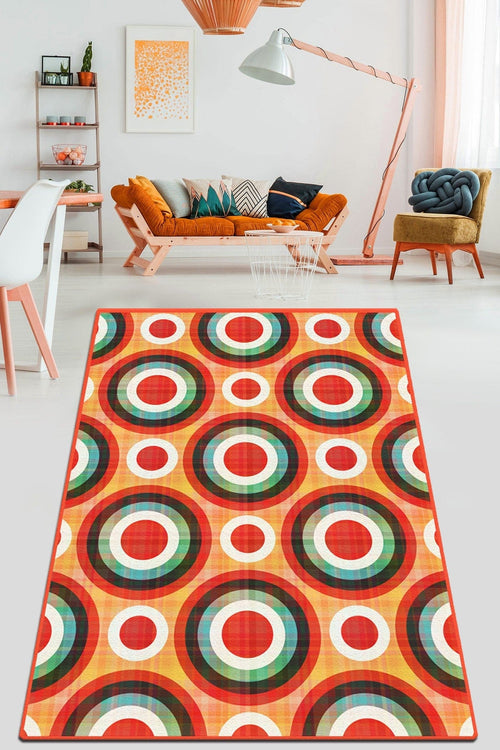 Tappeto Cerchi Multicolore & ASRGRP-COVOR-CERCHI-MULTICOLOR