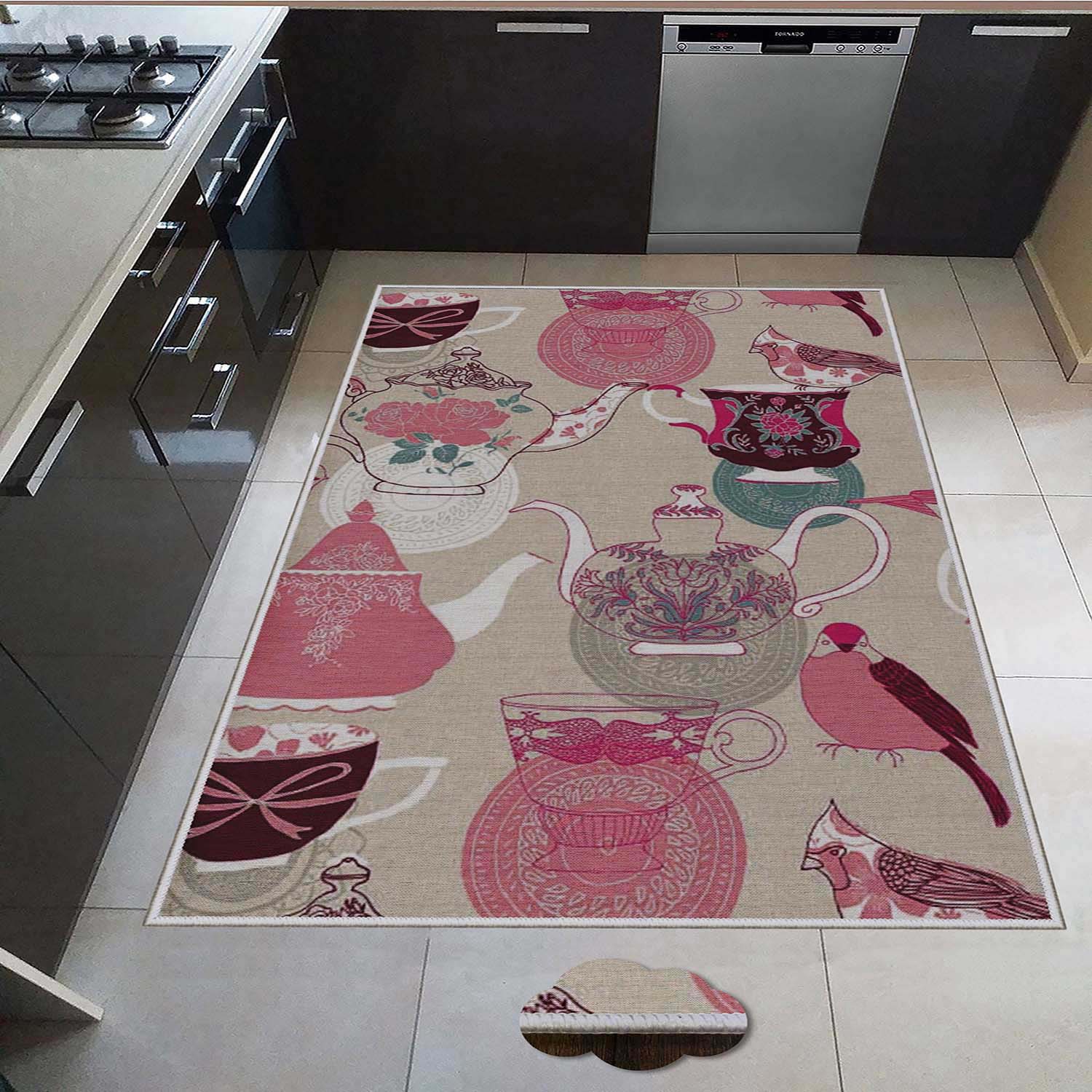 Tappeto da cucina Aksam 2126 Multicolore