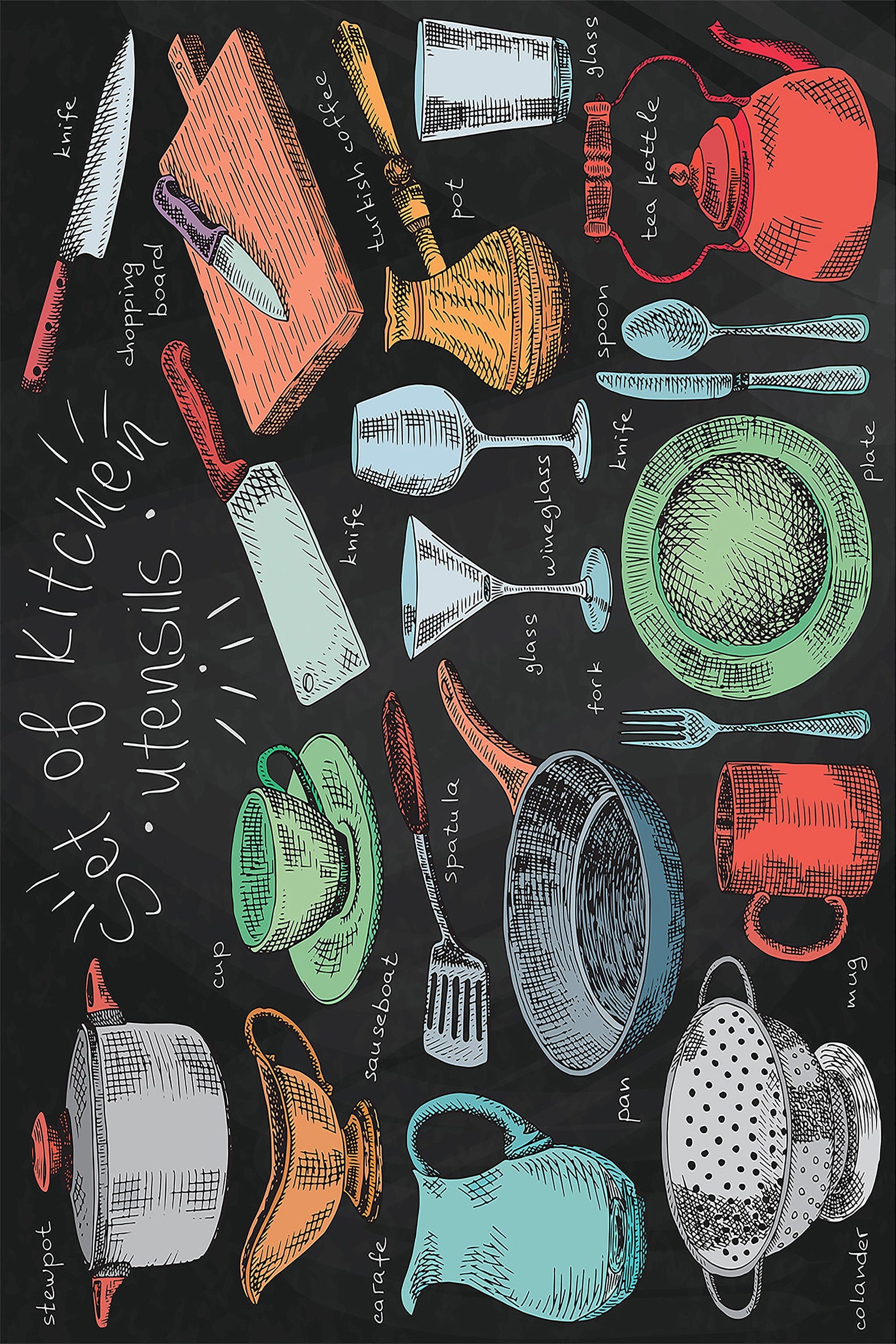 Tappeto da cucina Wook 246 Multicolore (1)