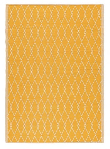 Bizzotto Tappeto da esterno Halima Giallo, 230 x 160 cm