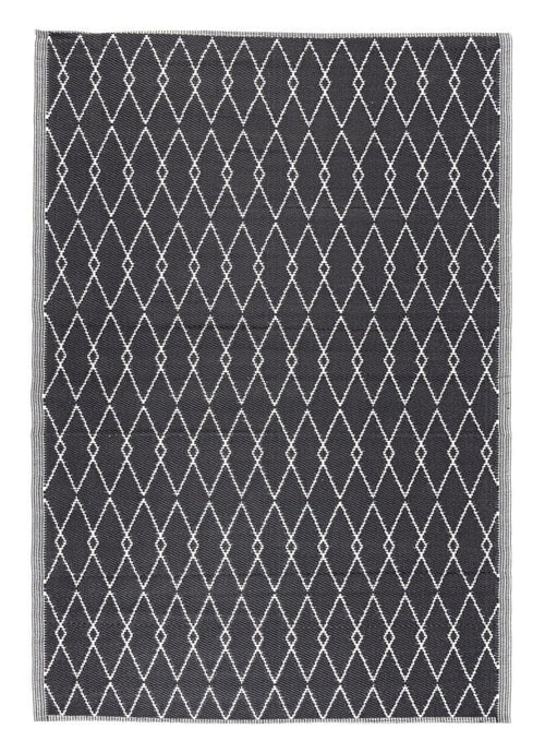 Bizzotto Tappeto da esterno Halima Nero, 230 x 160 cm