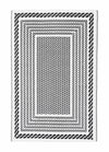 Bizzotto Tappeto da esterno Kashan Rectangle Bianco e Nero