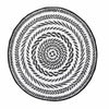 Bizzotto Tappeto da esterno Kashan Round Bianco e Nero