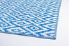 Bizzotto Tappeto da esterno Rhombus Blu, 180 x 120 cm