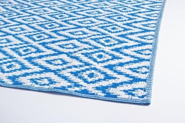 Bizzotto Tappeto da esterno Rhombus Blu, 180 x 120 cm